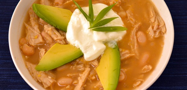 Vegan White “Chicken” Chili recipe with Beyond Meat